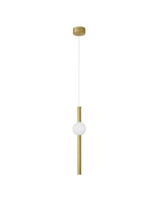 IGUALA LE42762 Lampa wisząca LED złota z mlecznym kloszem w kształcie kuli