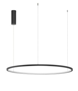 TOLUCA LE42781 Lampa wisząca LED o owalnym kształcie Czarna aluminiowa lampa z regulacją jasności