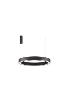 SONORA LE42811 Czarna wisząca lampa LED o pierścieniowym kształcie z regulacją wysokości i pilotem
