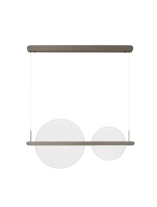 TONALA LE42825 Lampa wisząca LED z dwoma okrągłymi kloszami Elegancka lampa brązowa
