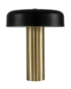 MORELIA LE42880 Lampa stołowa złota z czarnym kloszem cylindryczna