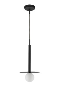 URUAPAN LE42886 Nowoczesna lampa wisząca czarna z kloszem kulistym minimalistyczny design