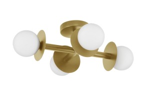 URUAPAN LE42892 Nowoczesna lampa sufitowa złota z kloszami kulistymi elegancki design