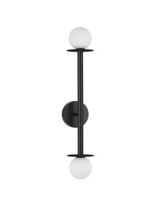 MORELOS LE42893 Nowoczesna lampa ścienna z dwoma kloszami kulistymi Elegancka lampa metalowa