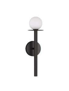 MORELOS LE42895 Nowoczesna lampa ścienna z kloszem kulistym czarna metalowa