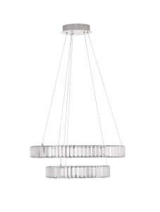 BAUTA LE42917 Lampa wisząca LED podwójny pierścień kryształowa nowoczesna elegancja