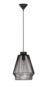 GUAYMAS LE42928 Nowoczesna lampa wisząca z geometrycznym kloszem z metalowych prętów