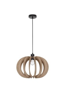 Nogales LE42942 Nowoczesna Lampa Wisząca Drewniana Okrągła Ozdobna