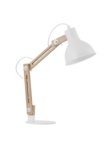 TABASCO LE42943 Lampa stołowa drewniana z metalowym kloszem o kulistym kształcie