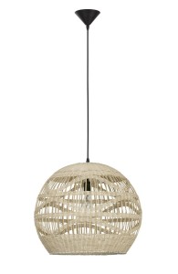 REYNOSA LE42946 Nowoczesna lampa wisząca z rattanu o kulistym kształcie