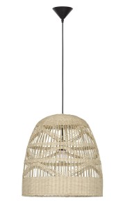 REYNOSA LE42947 Nowoczesna lampa wisząca z rattanu o kulistym kształcie  z naturalnym splotem