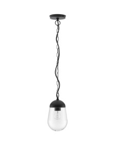 JUCHITAN LE71501 Lampa wisząca zewnętrzna o kroplowym kształcie szara z aluminiowym wykończeniem