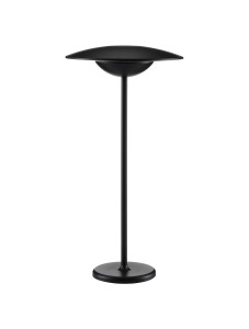 GUADALUPE LE71531 Czarna lampa stołowa o dyskowatym kloszu z funkcją dotyku