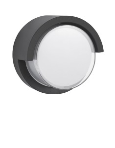 PETIONVILLE LE71554 Kinkiet zewnętrzny Okrągły szary kinkiet o nowoczesnym wzornictwie Odporny na warunki atmosferyczne