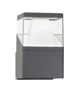 HORMIGUEROS LE71571 Kinkiet zewnętrzny prostokątny szary z akrylowym dyfuzorem odporny na warunki atmosferyczne