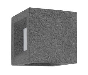 APATZINGAN LE71585 Kinkiet zewnętrzny Kwadratowy szary z akrylu odporny na warunki atmosferyczne IP65