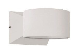 NUEVO LE71591 Kinkiet zewnętrzny aluminiowy o cylindrycznym kształcie  z mlecznym szkłem  o wysokim stopniu ochrony IP54