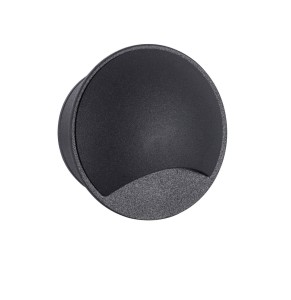 CHICOLOAPAN LE71616 Kinkiet zewnętrzny Okrągły aluminiowy w kolorze czarnym z wbudowanym LED