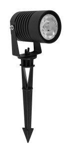 ROSITA LE71621 Ogrodowa lampa stojąca cylindryczna czarna z aluminiowym korpusem i szkłem odporna na warunki atmosferyczne IP65