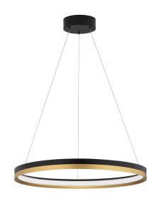 BANE LE43227 Lampa wisząca LED o okrągłym kształcie złota i czarna z regulacją jasności