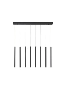 TORREON LE43239 Lampa wisząca LED o cylindrycznym kształcie Elegancka czarna oprawa aluminiowo-akrylowa