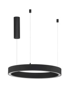 BARI LE43274 Czarna wisząca lampa LED o okrągłym kształcie z regulacją wysokości