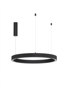 BARI LE43275 Czarna wisząca lampa LED o okrągłym kształcie z regulacją wysokości