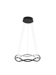 CHAPA LE43292 Czarna nowoczesna lampa sufitowa LED o falistym kształcie z regulacją jasności