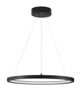 IRUN LE43299 Czarna wisząca lampa LED o okrągłym kształcie z regulacją jasności