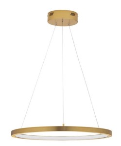 IRUN LE43302 Lampa wisząca LED złota okrągła z regulacją intensywności światła