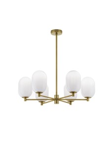 BADESI LE43351 Nowoczesna lampa wisząca sześć źródeł złota elegancka