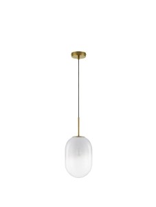 ACUYO LE43356 Lampa wisząca nowoczesna złota z mlecznym kloszem o owalnym kształcie