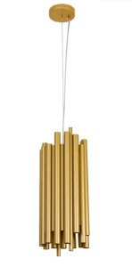 BAJHI LE43386 Nowoczesna lampa wisząca złota z rurkami elegancki design