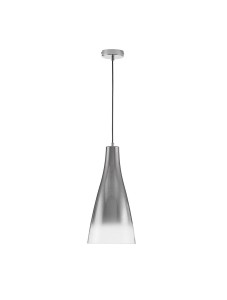 BALSA LE43417 Nowoczesna lampa wisząca o stożkowym kloszu srebrna
