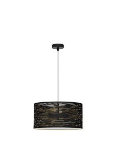 BARRA LE43436 Nowoczesna lampa wisząca cylindryczna złota i czarna z laserowym wzorem