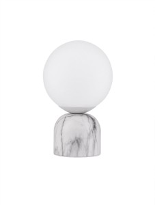 ORILLA LE43440 Lampa stołowa z marmurową podstawą i szklanym kloszem o kulistym kształcie Elegancka lampa