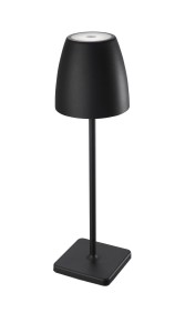 AGUITA LE73547 Lampa stołowa zewnętrzna z aluminiowym kloszem o zaokrąglonym kształcie i kwadratową podstawą