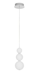 MOCA LE43465 Lampa wisząca LED Trzy kuliste klosze Elegancka lampa