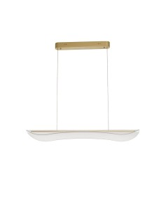COLIMA LE43482 Lampa wisząca LED o falistym kształcie złota lampa aluminiowo akrylowa z regulacją natężenia światła