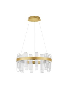 BAJA LE43483 Lampa wisząca LED o okrągłym kształcie z akrylowymi elementami złota lampa designerska