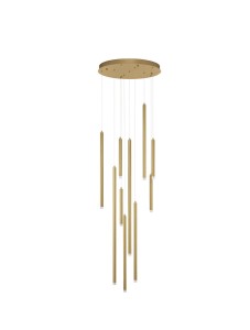 TORREON LE43489 Lampa wisząca LED Złota Elegancka z cylindrycznymi kloszami