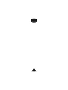 ACULA LE43491 Czarna wisząca lampa LED o stożkowym kloszu z regulacją wysokości