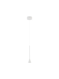 SITGES LE43494 Lampa wisząca LED Elegancka biała lampa o stożkowym kloszu Ściemnialna