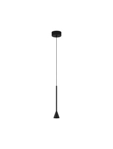 SITGES LE43497 Lampa wisząca LED Elegancka czarna lampa o stożkowym kloszu z regulacją wysokości