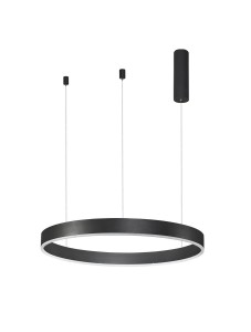 JACA CCT LE43500 Czarna wisząca lampa LED o okrągłym kształcie z regulacją barwy światła