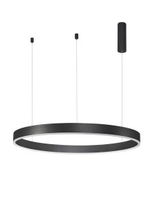 JACA CCT LE43502 Lampa wisząca LED o okrągłym kształcie czarna aluminiowo-akrylowa z regulacją natężenia światła