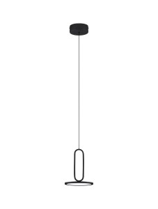 ACACHI LE43551 Lampa wisząca LED Czarna owalna oprawa aluminiowa z akrylowym dyfuzorem
