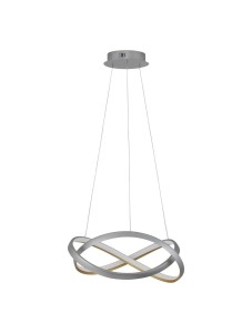 ACAPA LE43554 Lampa wisząca LED o nowoczesnym kształcie splecionych okręgów aluminiowa z pilotem