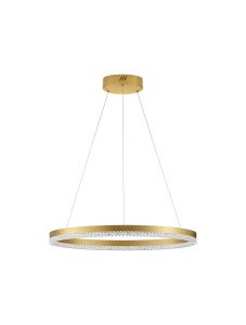 ACACIO LE43556 Lampa wisząca LED złota o okrągłym kształcie z kryształkami  Ściemnialna