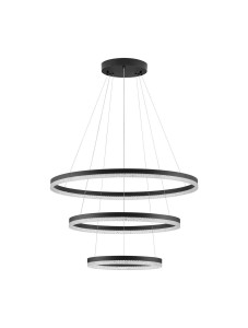 ACACIO LE43562 Trójkołowa lampa wisząca LED z aluminiowym wykończeniem